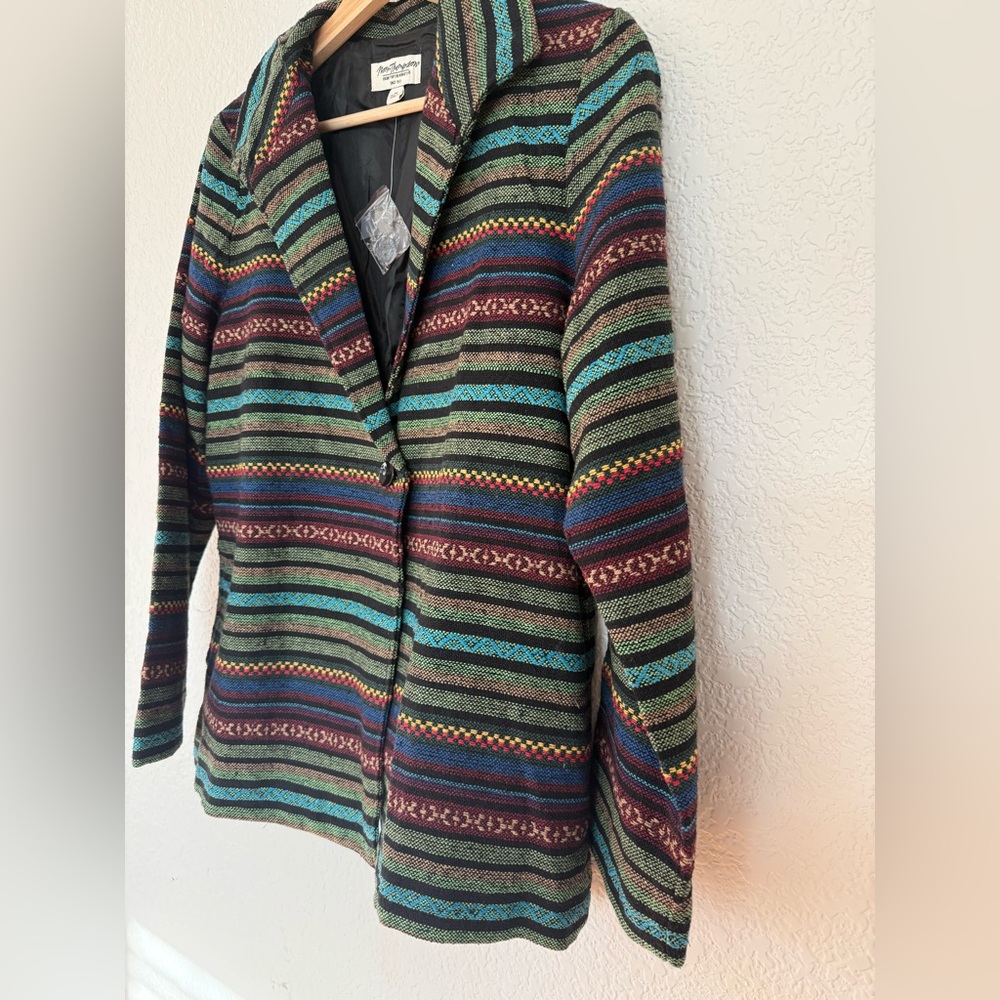 Vintage‎ Norm Thompson Southwestern Blazer Aztec Stripe  Western Jacket - NWOT - Picture 9 of 16